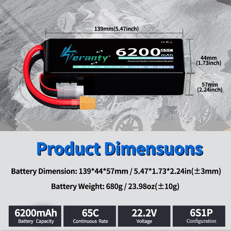TERANTY 6S 6200mAh Lipo Batter - Drone Rc Truck ulasan dan harga