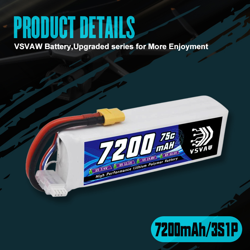 VSVAW 3S Lipo Battery 11.1V 72 - Drone Rc Truck ulasan dan harga