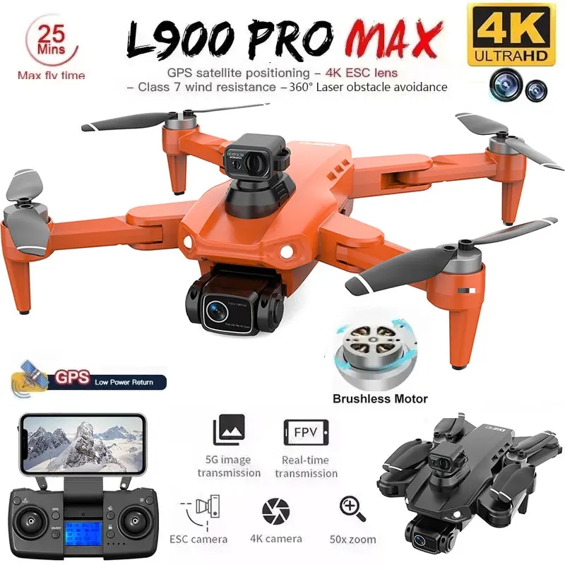 L900 Pro MAX GPS Drone 4K Prof - Drone App Rc Fpv ulasan dan harga