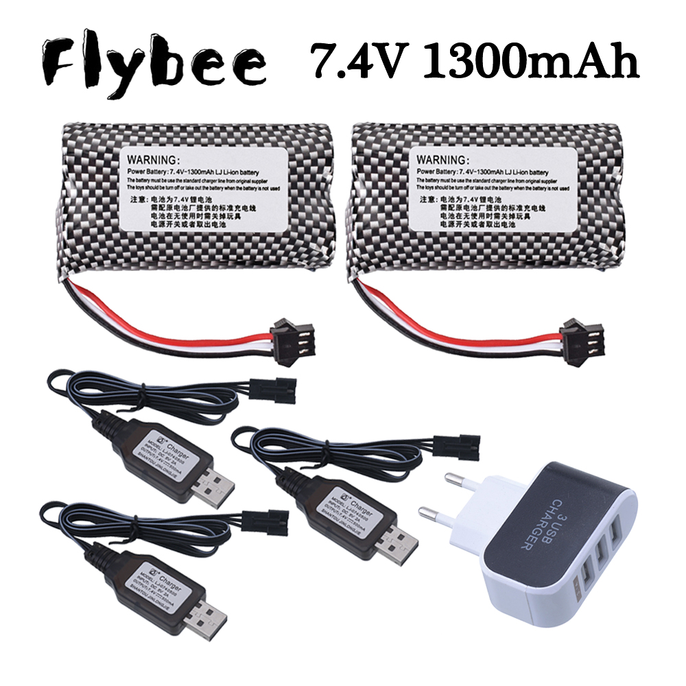 7.4V 1300mAh Li-ion Battery SM - Lipo Battery Charger ulasan dan harga