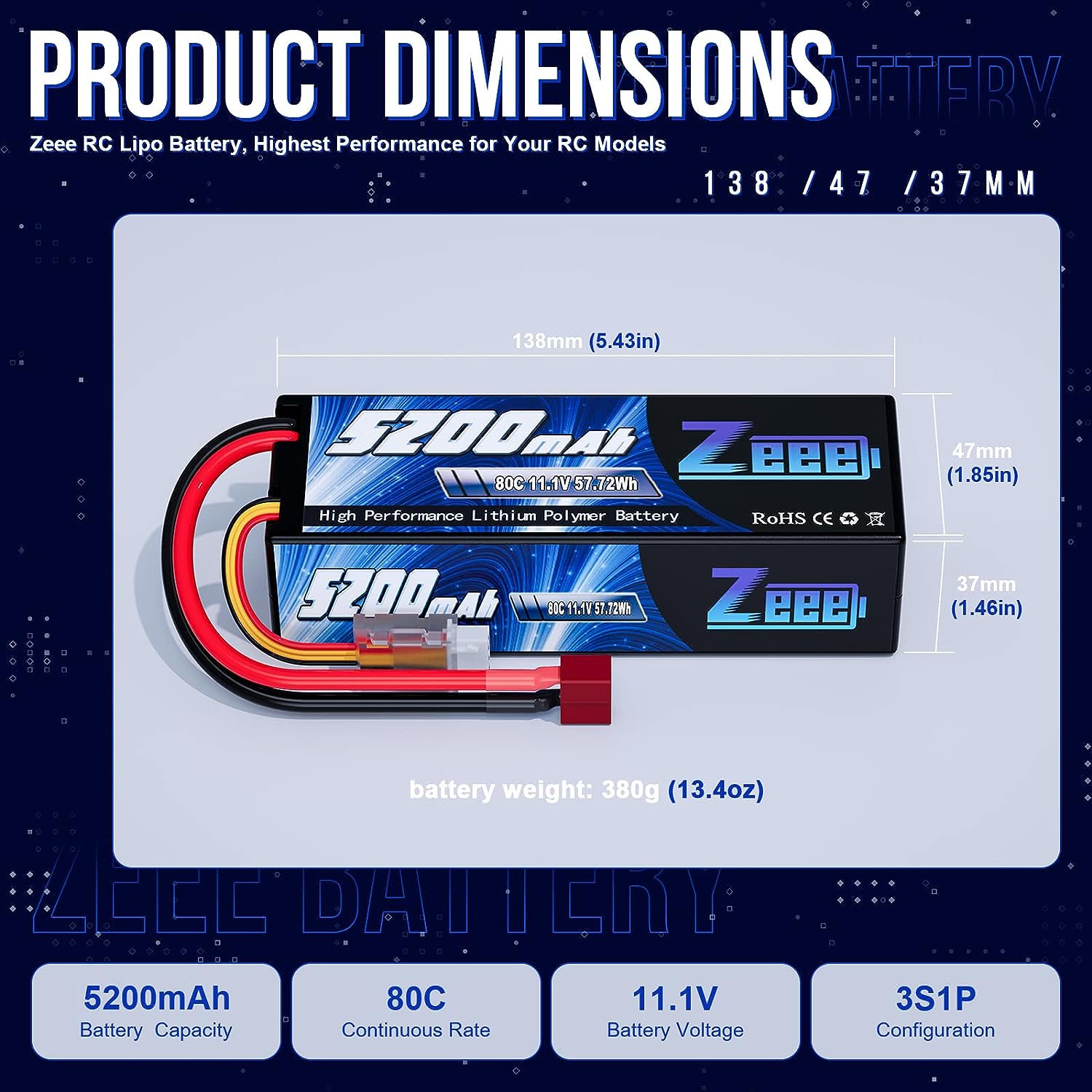 1/2pcs Zeee 3S 5200mAh Lipo Ba - Drone Rc Truck ulasan dan harga