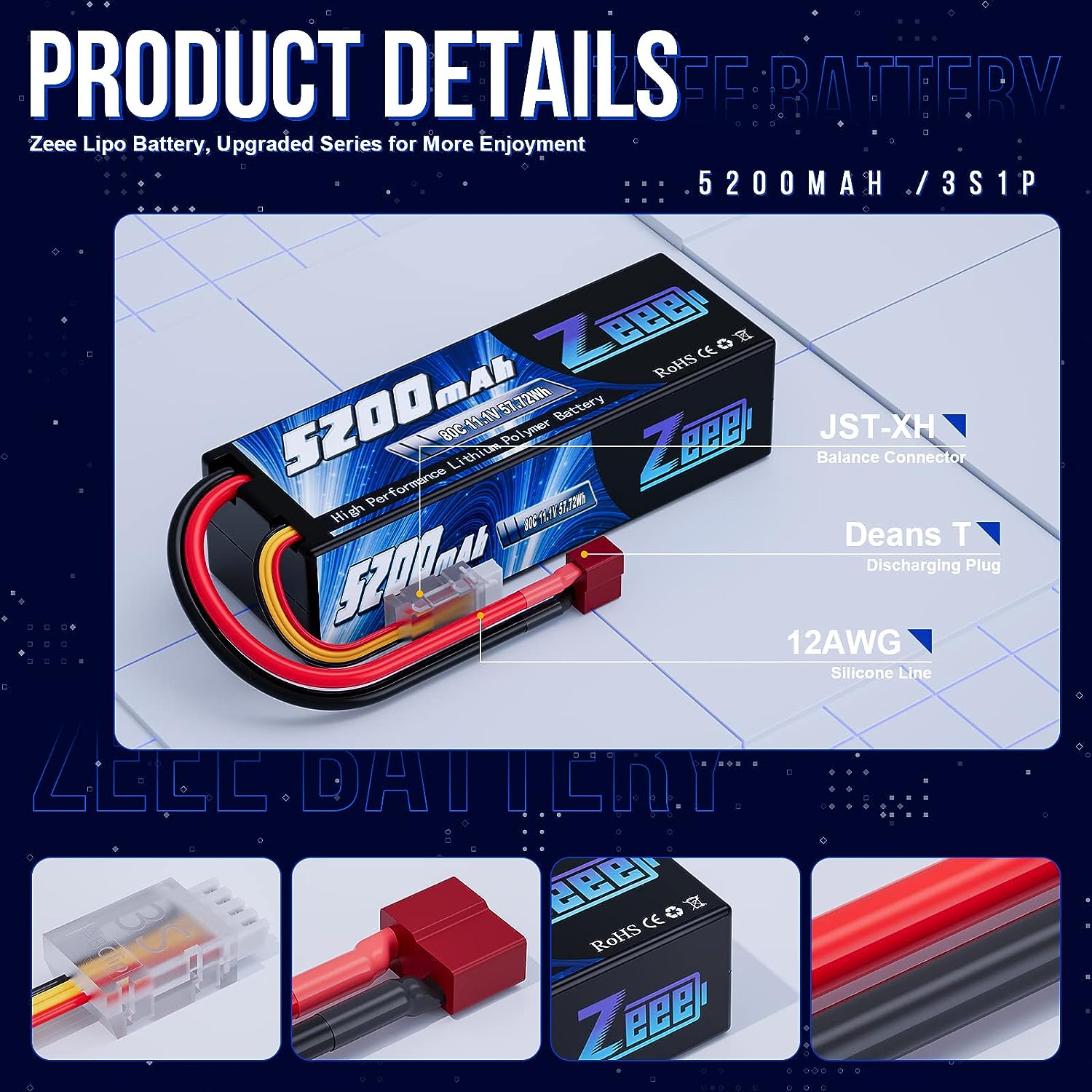 1/2pcs Zeee 3S 5200mAh Lipo Ba - Drone Rc Truck ulasan dan harga