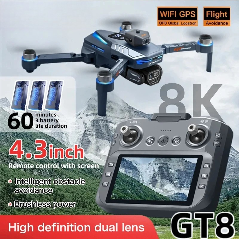 Original GT8 Drone 8K Professi - Drone Rc Folding ulasan dan harga