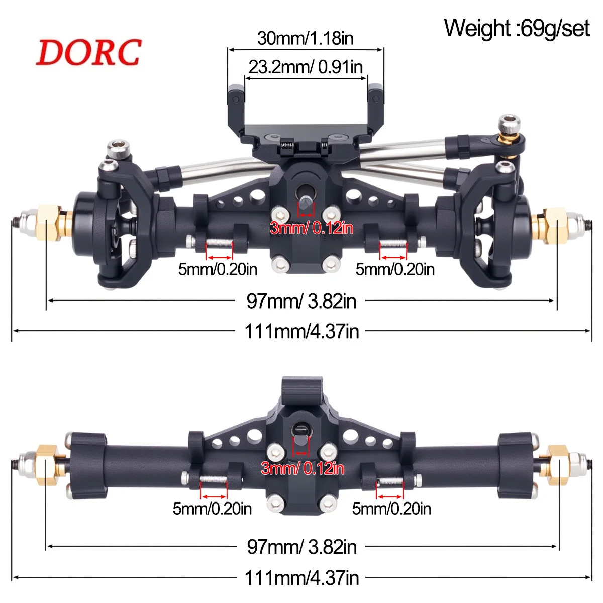 1Set Plastic Axles w/ Servo Mo - Rc Crawler Axle Parts ulasan dan harga