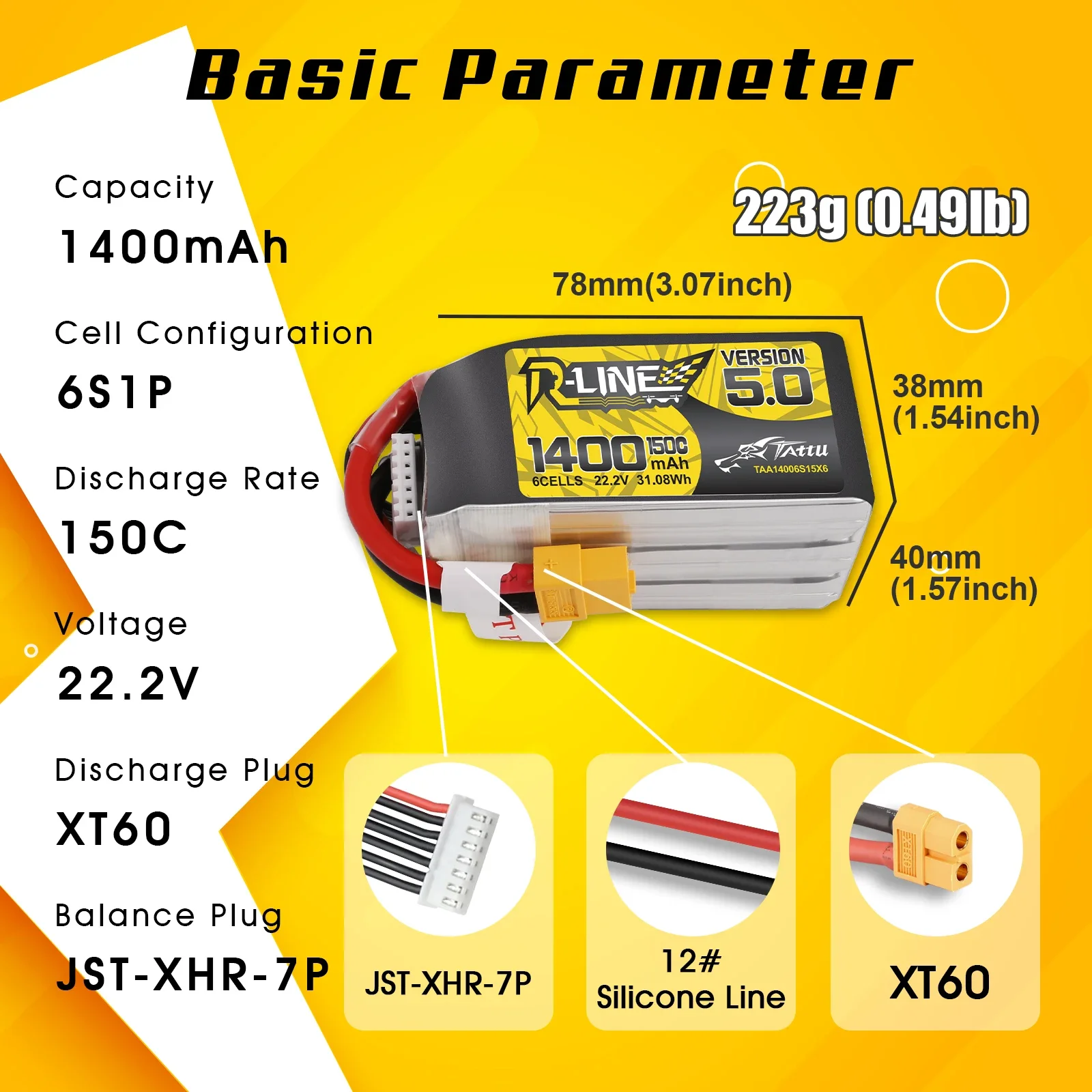 Tattu R-Line 1200mAh 1400mAh 6 - Drone Frame 5 Inch ulasan dan harga