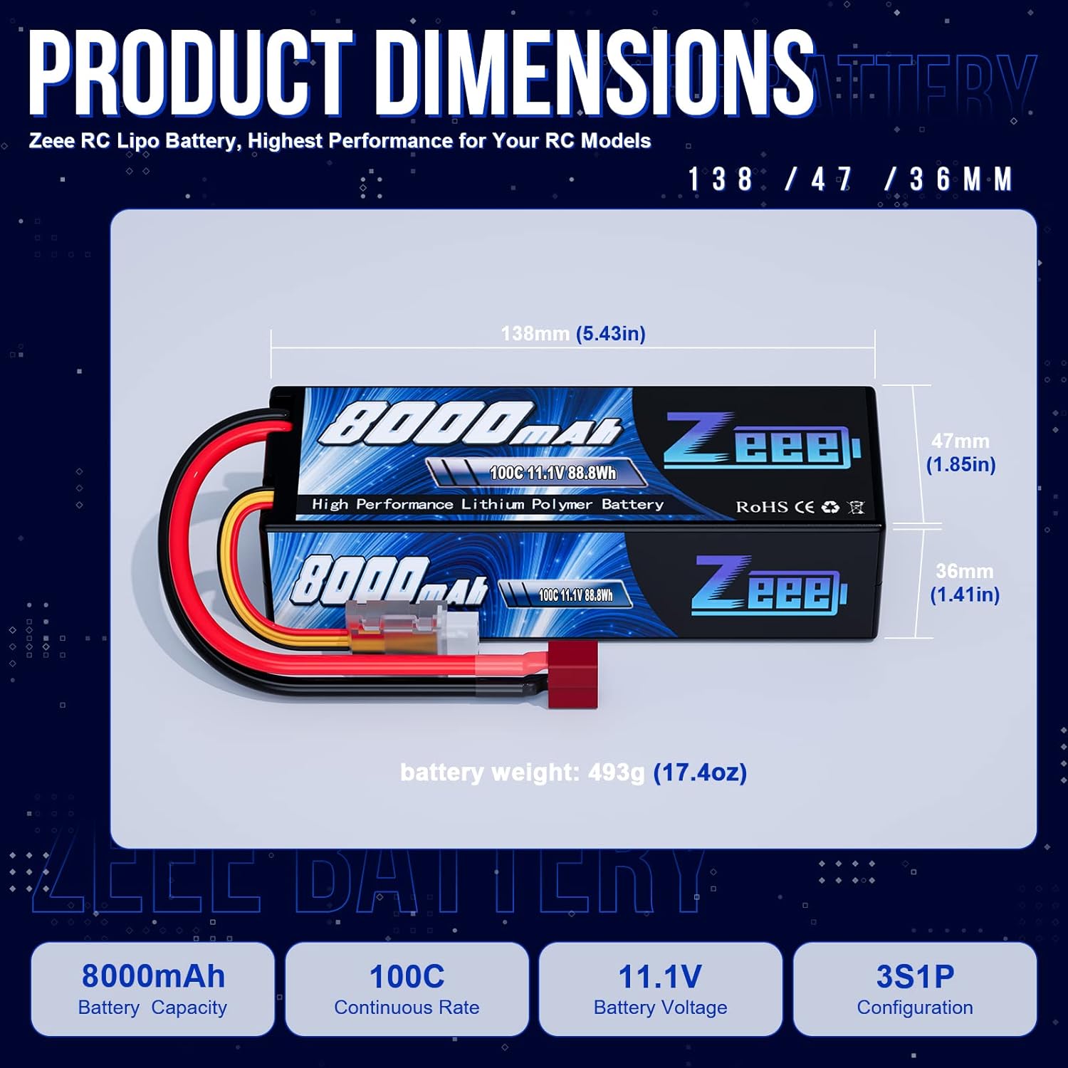 Zeee Lipo 3S 8000mAh Battery 1 - Drone Rc Truck ulasan dan harga