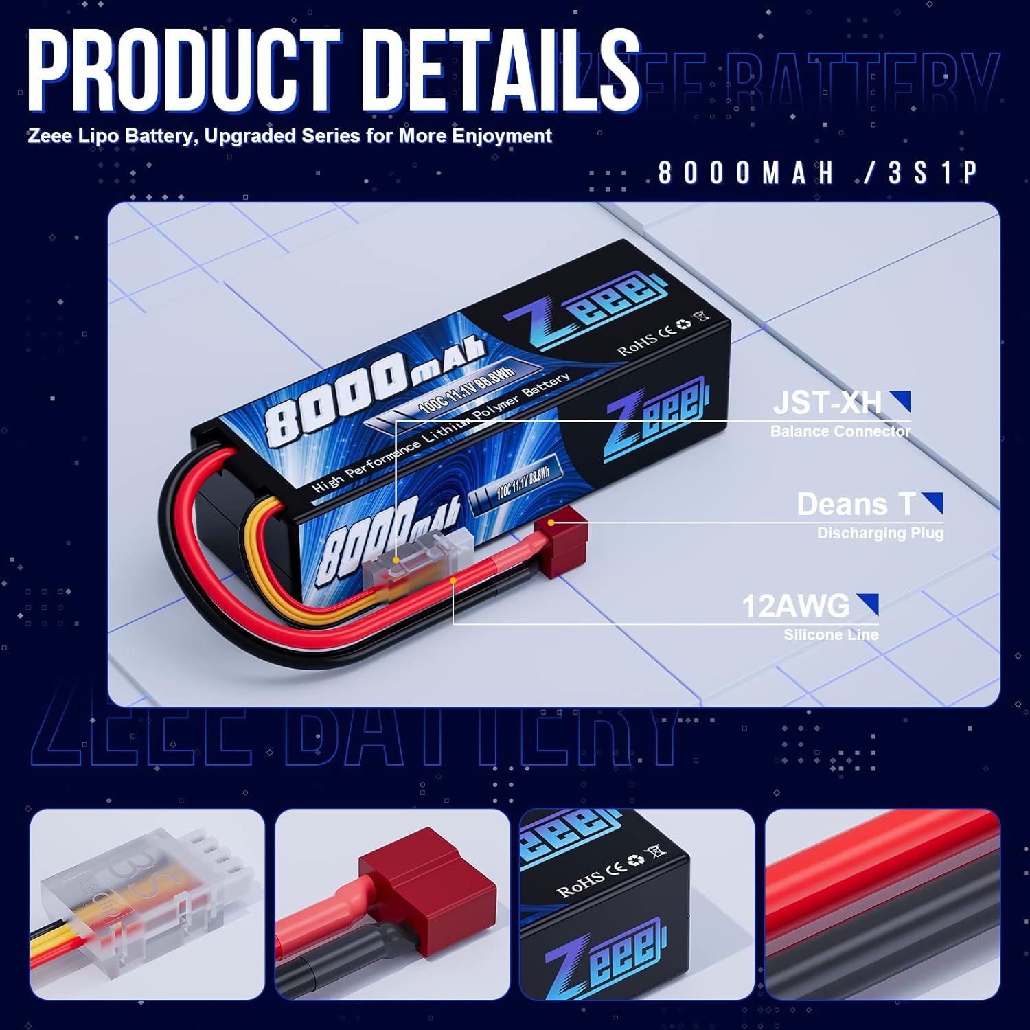 Zeee Lipo 3S 8000mAh Battery 1 - Drone Rc Truck ulasan dan harga