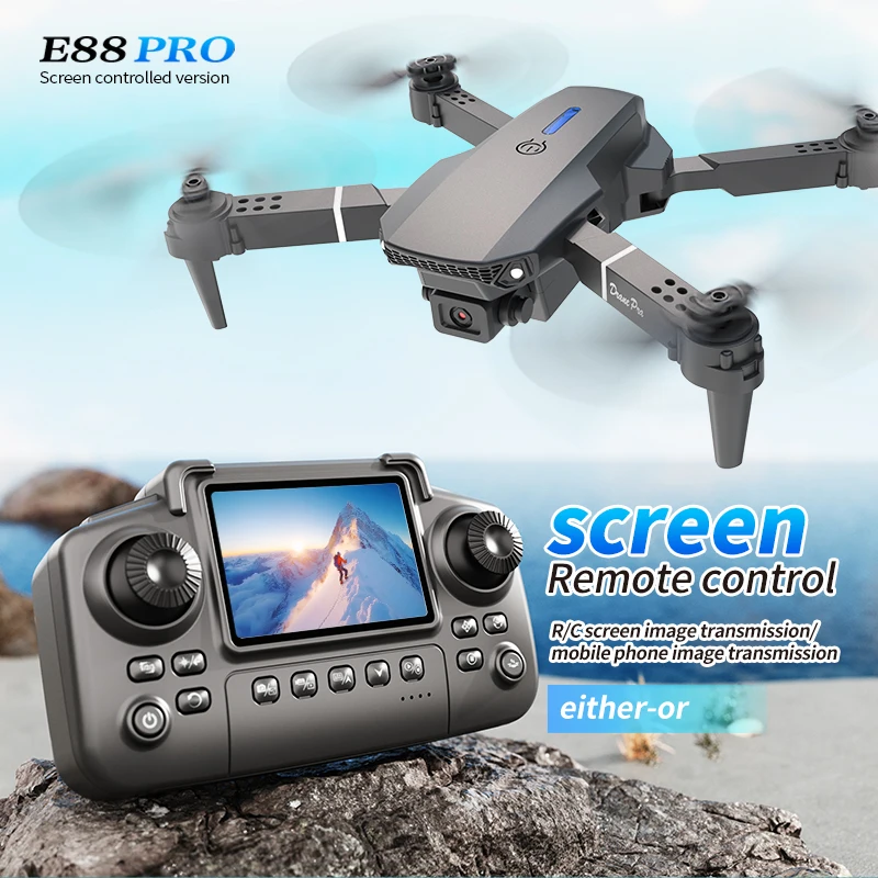 E88 PRO Drone with screen 4K H - Drone E88 Rc Quadcopter ulasan dan harga